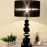 NNEAGS 4X 55cm Black Table Lamp with Dark Shade LED Desk Lamp