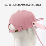 NNEAGS 4X Outdoor Protection Hat Anti-Fog Pollution Dust Protective Cap Full Face HD Shield Cover Kids Pink