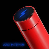 NNEAGS 2X 500ML Stainless Steel Smart LCD Thermometer Display Bottle Vacuum Flask Thermos Red