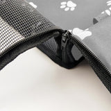 NNEAGS 2X Waterproof Pet Booster Car Seat Breathable Mesh Safety Travel Portable Dog Carrier Bag Grey