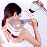 NNEAGS 2X Portable Handheld Massager Soothing Heat Stimulate Blood Flow Shoulder 4 Heads