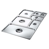 NNEAGS 4X GN Pan Lid Full Size 1/2 Stainless Steel Tray Top Cover