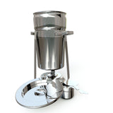 NNEAGS 4X 11L Round Stainless Steel Soup Warmer Marmite Chafer Full Size Catering Chafing Dish