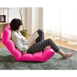 NNEAGS 4X Foldable Tatami Floor Sofa Bed Meditation Lounge Chair Recliner Lazy Couch Pink