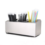 NNEAGS 2X 18/10 Stainless Steel Conical Utensils Cutlery Holder with 3 Holes