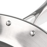 NNEAGS Stainless Steel Fry Pan 26cm 32cm Frying Pan Top Grade Induction Cooking