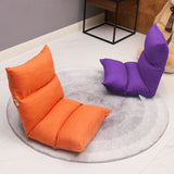 NNEAGS 2X Lounge Floor Recliner Adjustable Lazy Sofa Bed Folding Game Chair Purple