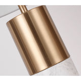 NNEAGS 2X 60cm White Marble Bedside Modern Desk Table Lamp Living Room Shade with Cylinder Base