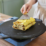 NNEAGS Electric Smart Induction Cooktop and 34cm Cast Iron Induction Crepe Pan Baking Cookware
