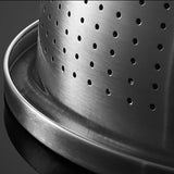 NNEAGS 2X Stainless Steel Nesting Basin Colander Perforated Kitchen Sink Washing Bowl Metal Basket Strainer Set of 5