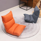NNEAGS 4X Lounge Floor Recliner Adjustable Lazy Sofa Bed Folding Game Chair Grey