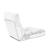 NNEAGS 2X Floor Recliner Folding Lounge Sofa Futon Couch Folding Chair Cushion White