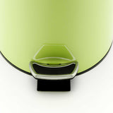 NNEAGS 2X 7L Foot Pedal Stainless Steel Rubbish Recycling Garbage Waste Trash Bin Round Green