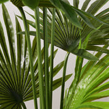 NNEAGS 2X 150cm Artificial Natural Green Fan Palm Tree Fake Tropical Indoor Plant Home Office Decor