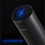 NNEAGS 500ML Stainless Steel Smart LCD Thermometer Display Bottle Vacuum Flask Thermos Black
