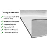 NNEAGS 2X 21L 18/10 Stainless Steel Perforated Stockpot Basket Pasta Strainer with Handle