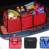 NNEAGS 2X Car Portable Storage Box Waterproof Oxford Cloth Multifunction Organizer Red