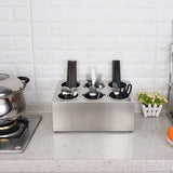 NNEAGS 2X 18/10 Stainless Steel Conical Utensils Cutlery Holder with 6 Holes