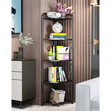 NNEAGS 5 Tier Steel Triangular  Corner Stand Multi-Functional Shelves Portable Storage Organizer