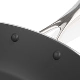 NNEAGS 4X Stainless Steel Fry Pan Frying Pan Induction FryPan Non Stick Interior Skillet
