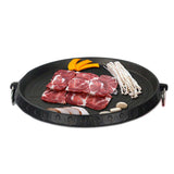 NNEAGS Portable Korean BBQ Butane Gas Stove Stone Grill Plate Non Stick Coated Round