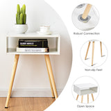 NNECW Modern Style Nightstand with Smooth Surface for Home & Office