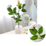 NNEAGS 12pcs Artificial Silk Flower Fake Rose Bouquet Table Decor Dark Pink
