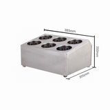 NNEAGS 2X 18/10 Stainless Steel Conical Utensils Cutlery Holder with 6 Holes