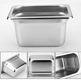 NNEAGS GN Pan Full Size 1/1 GN Pan 20cm Deep Stainless Steel Tray With Lid