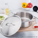 NNEAGS 25cm Top Grade Stockpot Lid Stainless Steel Stock pot Cover