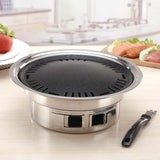 NNEAGS BBQ Grill Stainless Steel Portable Smokeless Charcoal Grill Home Outdoor Camping