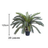 NNEAGS 155cm Artificial Indoor Cycas Revoluta Cycad Sago Palm Fake Decoration Tree Pot Plant