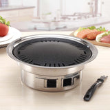 NNEAGS 2X BBQ Grill Stainless Steel Portable Smokeless Charcoal Grill Home Outdoor Camping