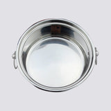 NNEAGS Stainless Steel Mini Asian Buffet Hot Pot Single Person Shabu Alcohol Stove Burner with Glass Lid