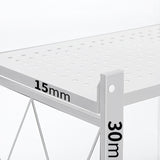 NNEAGS 2X 4 Tier Steel White Foldable Kitchen Cart Multi-Functional Shelves Portable Storage Organizer with Wheels