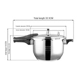 NNEAGS 5L Grade Stainless Steel Pressure Cooker With Seal