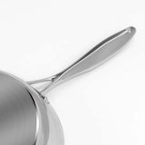 NNEAGS Stainless Steel Fry Pan 20cm 36cm Frying Pan Induction Non Stick Interior