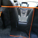 NNEAGS 2X 600D Oxford Cloth Waterproof Dog Car Cover Back Seat Protector Hammock Pet Mat Black
