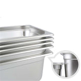 NNEAGS 4X GN Pan Full Size 1/2 GN Pan 20cm Deep Stainless Steel Tray