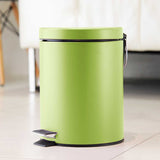 NNEAGS 2X 7L Foot Pedal Stainless Steel Rubbish Recycling Garbage Waste Trash Bin Round Green