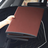 NNEAGS Leather Car Boot Collapsible Foldable Trunk Cargo Organizer Portable Storage Box Coffee Medium