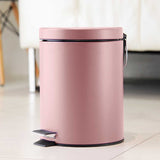 NNEAGS 2X 12L Foot Pedal Stainless Steel Rubbish Recycling Garbage Waste Trash Bin Round Pink