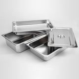 NNEAGS 4X GN Pan Full Size 1/1 GN Pan 4cm Deep Stainless Steel Tray