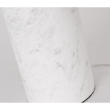 NNEAGS 2X 60cm White Marble Bedside Modern Desk Table Lamp Living Room Shade with Cylinder Base