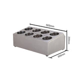 NNEAGS 2X 18/10 Stainless Steel Conical Utensils Cutlery Holder with 8 Holes
