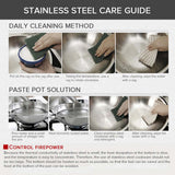 NNEAGS 2X 304 Stainless Steel Steamer With 2 Tiers Top Food Grade 28*18cm