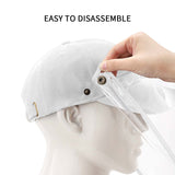 NNEAGS 10X Outdoor Protection Hat Anti-Fog Pollution Dust Protective Cap Full Face HD Shield Cover Adult White