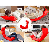 NNEAGS Foldable Tatami Floor Sofa Bed Meditation Lounge Chair Recliner Lazy Couch Red