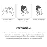 NNEAGS 60 Pcs Anti Dust Filter Disposable Protective Sanitary Face Mask Kids