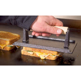 NNEAGS 2X Cast Iron Bacon Meat Steak Press Grill BBQ with Wood Handle Weight Plate